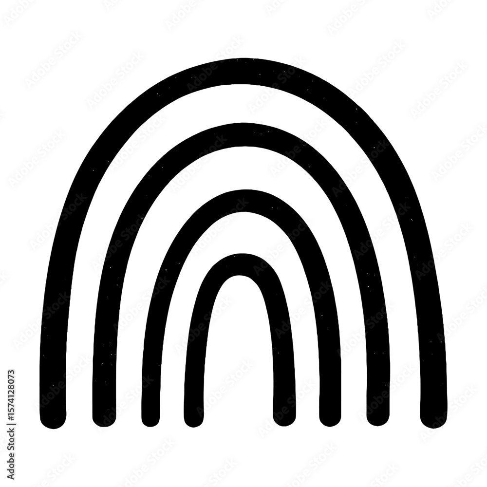 Minimalist black rainbow illustration vector Minimalist black rainbow illustration vector