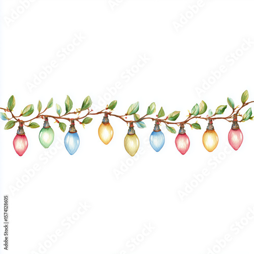 Colorful Hanging Vintage Light Bulbs Decor , white background cut out PNG