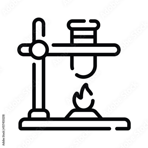 Get hold of this amazing line icon of retort stand