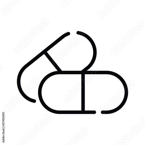 Get a sight of this line style icon showing drugs