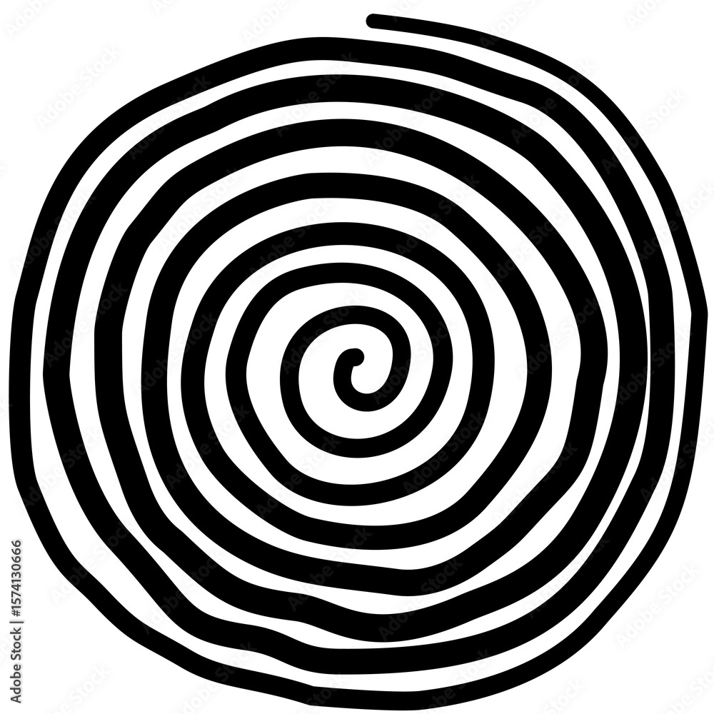 Naklejka premium hand drawn round circles spiral line art isolated on white background