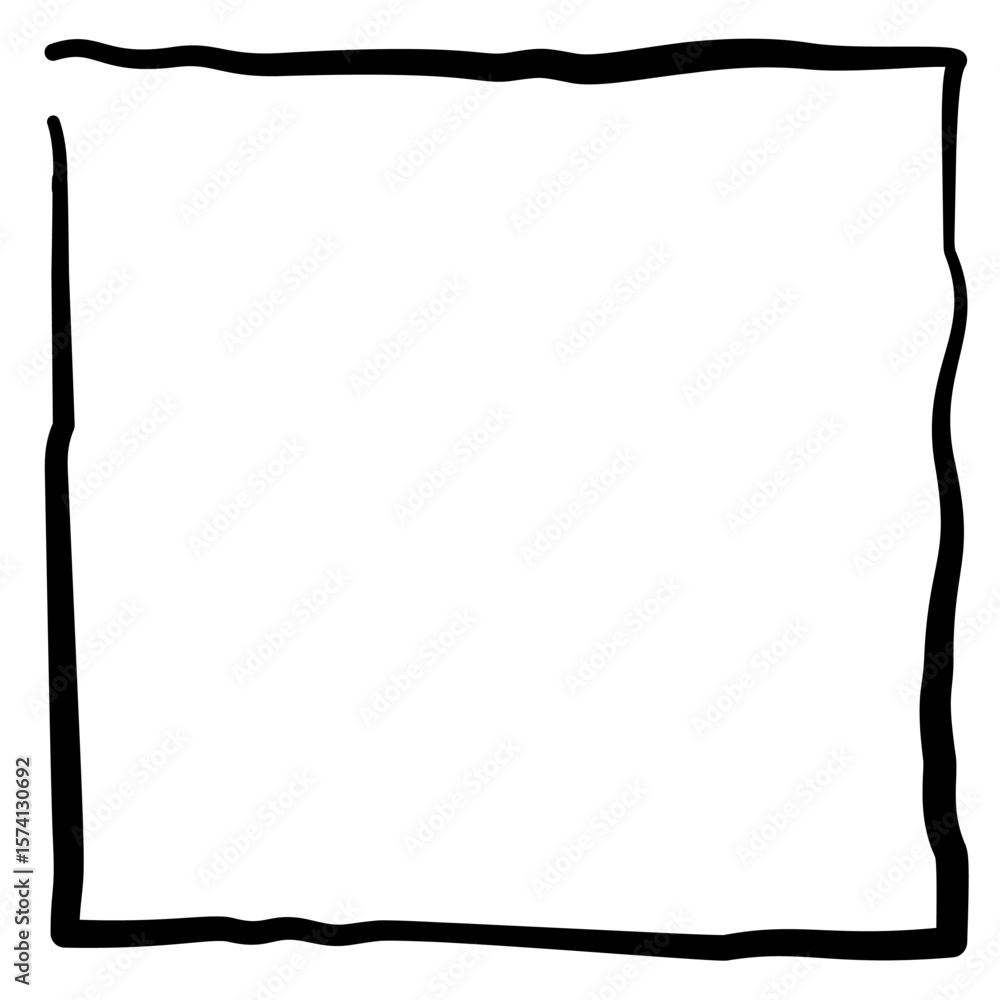 Obraz premium Free hand drawn rectangle frames. Doodle rectangular shape. Line border isolated on white background.