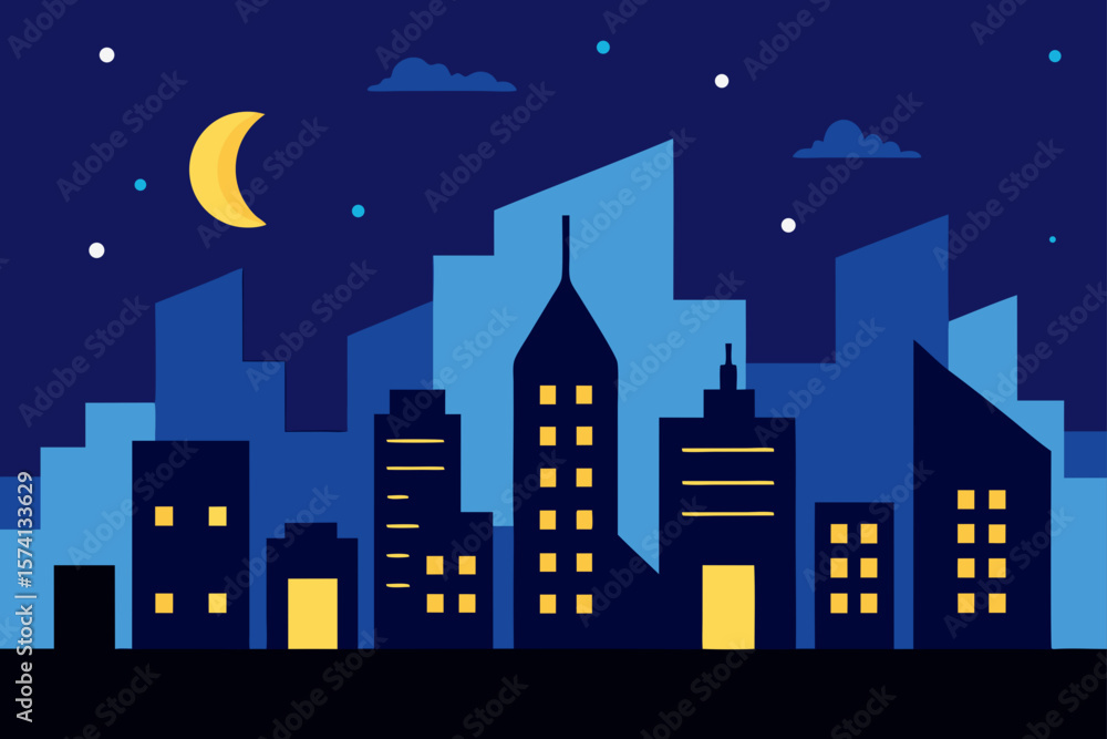 Fototapeta premium night city in the city