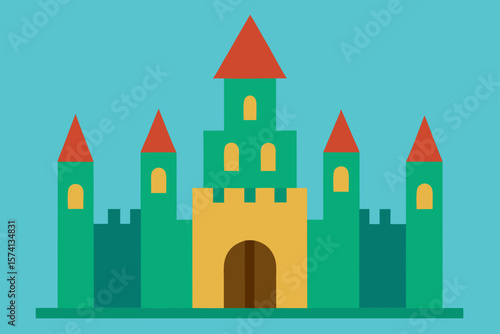vector illustration of castle
