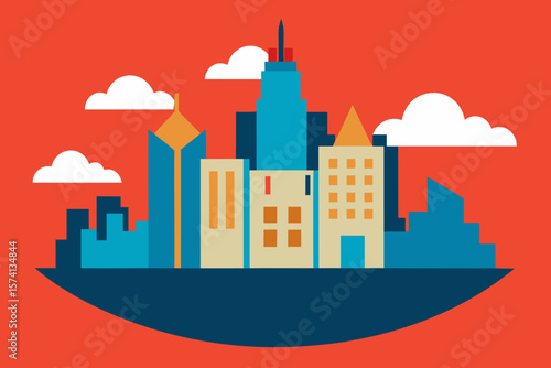 vector illustration of city