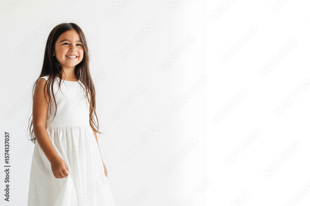 Smiling girl on white background Smiling girl on white background