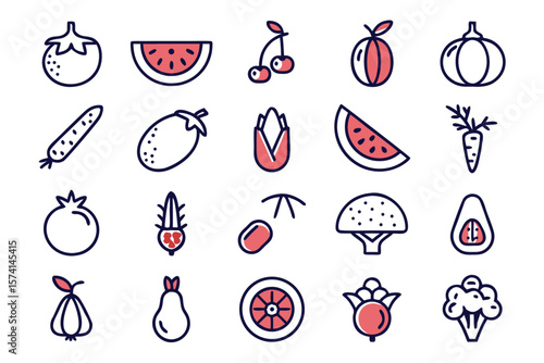 Vibrant collection of fresh produce showcasing a diverse assortment of healthy fruits and colorful vegetables perfect for culinary or health focused designs