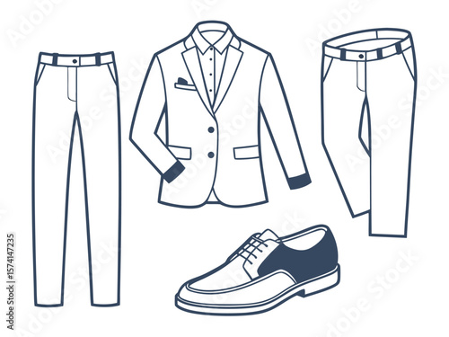 a complete men's fashion formalwear set