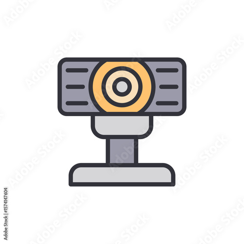 Stylish Webcam Illustration For Online Communication And Video Streaming