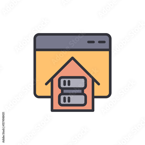 Web Hosting Server Inside a Home Depicting Online Data Storage Solutions