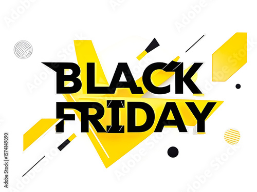 Black Friday sale sign with bold design and dark background featuring neon-style elements PNG transparent