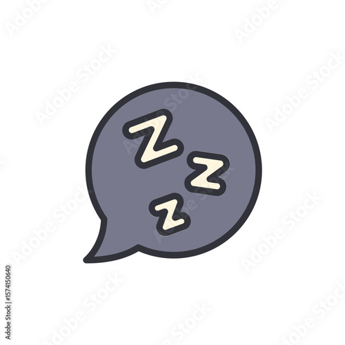 Symbolic Representation Of Sleep With Cute Dream Cloud And Zzz Letters
