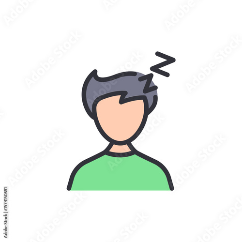 Person Sleeping Peacefully Represented By Zzz Symbols Above Head