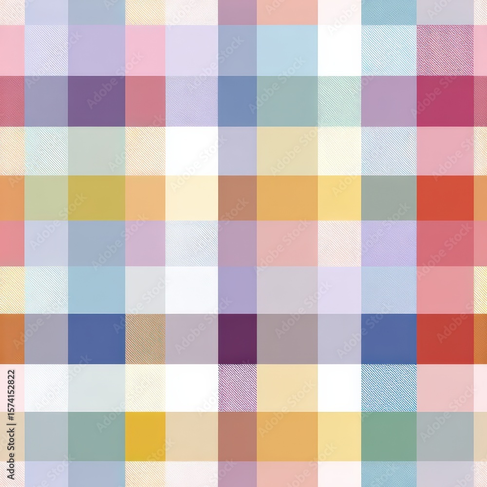 Fototapeta premium Colorful Geometric Pattern with Soft Tones and Square Shapes