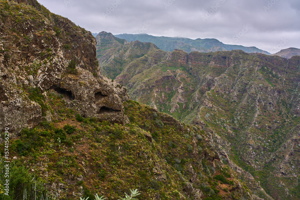 Volcanic aforested mountains in Anaga, Tenerife Volcanic aforested mountains in Anaga, Tenerife