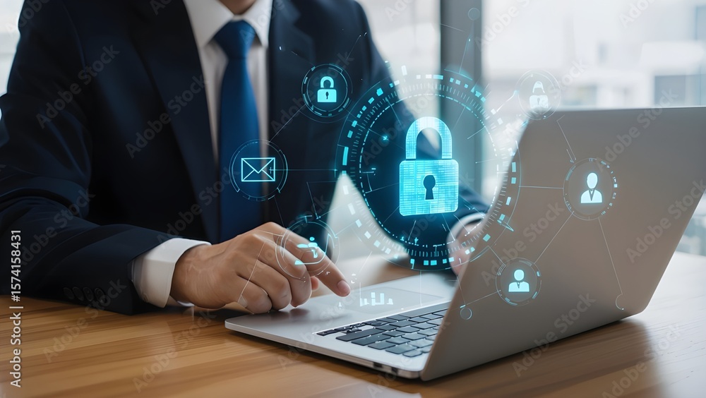 Fototapeta premium Advanced Network Security Visualization