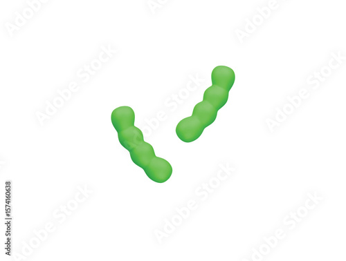 edamame icon 3d illustration render