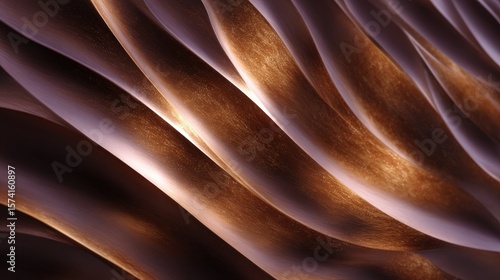 Abstract Brown and Gold Waves Texture Background