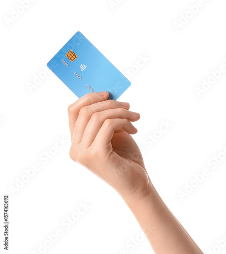 Female hand with credit car...