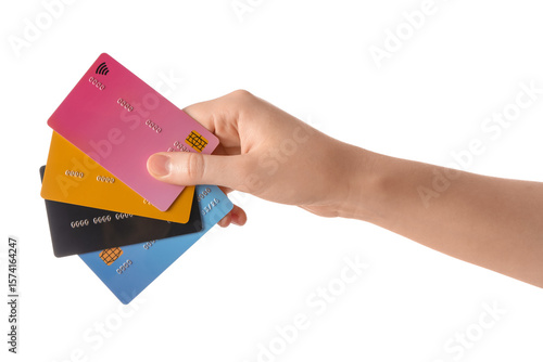 Female hand with credit car...
