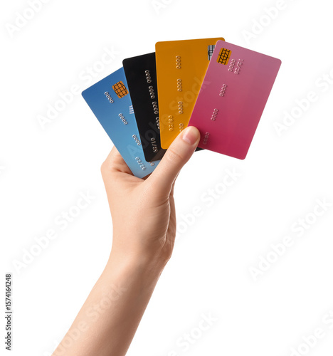 Female hand with credit car...