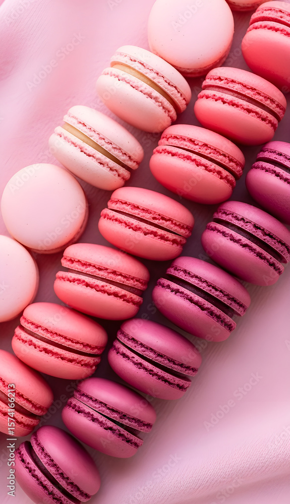 Obraz premium pink gradient macarons