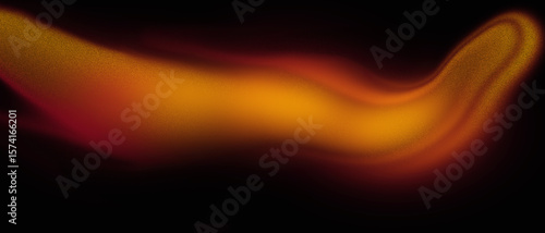 Ethereal glow showcasing fiery orange and gold light trails against a deep, dark background providing abstract visual depth.