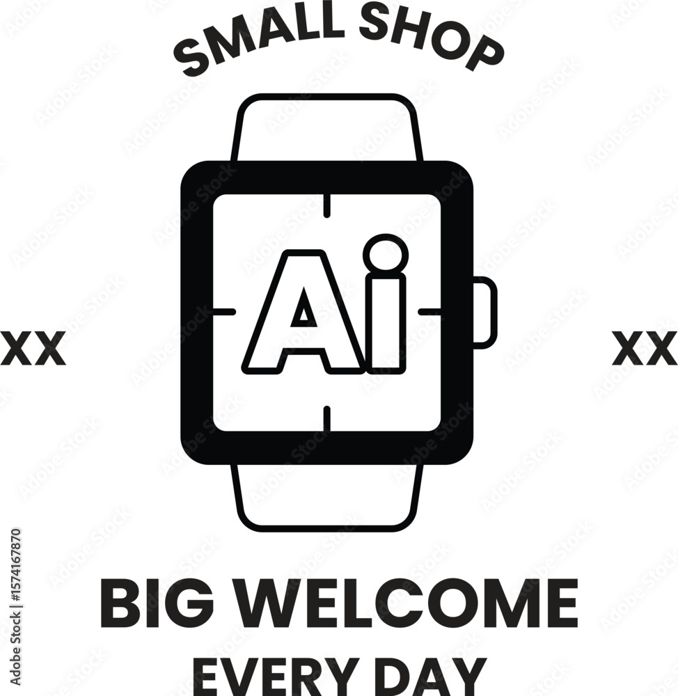 Naklejka premium A watch with the letters AI on it