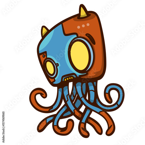 Monstruo con téntaculos