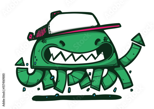 Pulpo con gorra