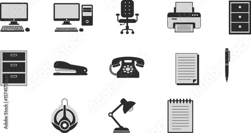 Office Equipment 13 Icon Set