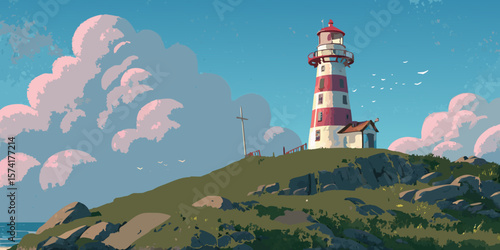 lighthouse on the island of madeira