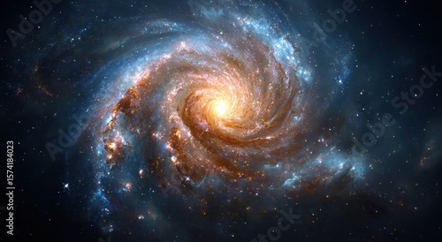 Wallpaper Mural Spiral Galaxy Lights Cosmos with Brilliant Swirls for Astronomical Education Torontodigital.ca