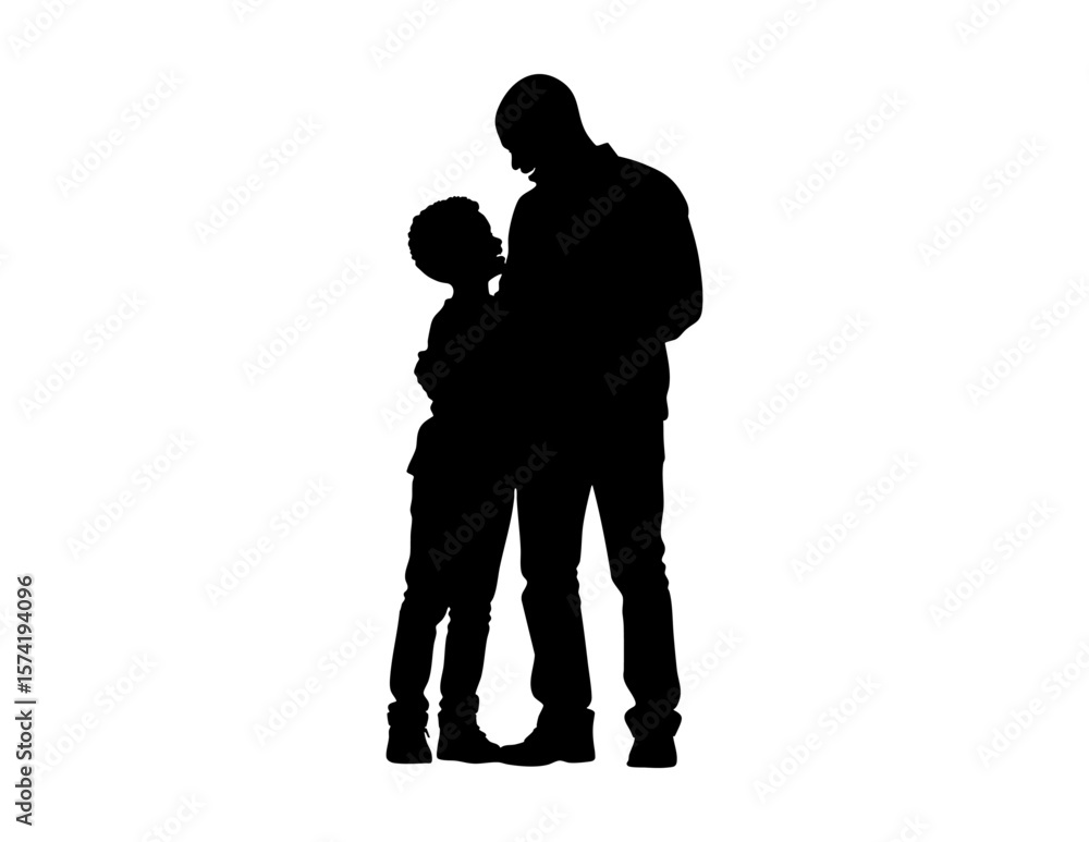 Father and sons silhouette suitable for Fathers Day cards, familythemed designs, outdoor activity promotions, and generational bonding visuals. Father and sons silhouette suitable for Fathers Day cards, familythemed designs, outdoor activity promotions, and generational bonding visuals.