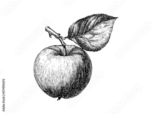 Mabolo velvet apple vintage botanical print, old engraving style sketch, tropical fruit hand-drawn illustration, black ink artwork, antique style natural history drawing,