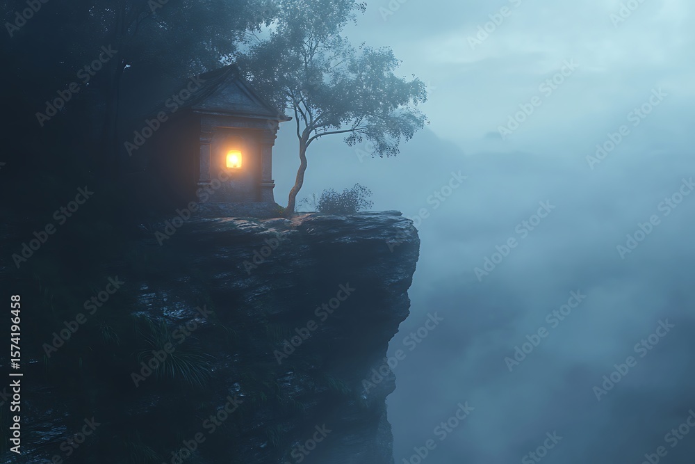 Fototapeta premium tree in the fog