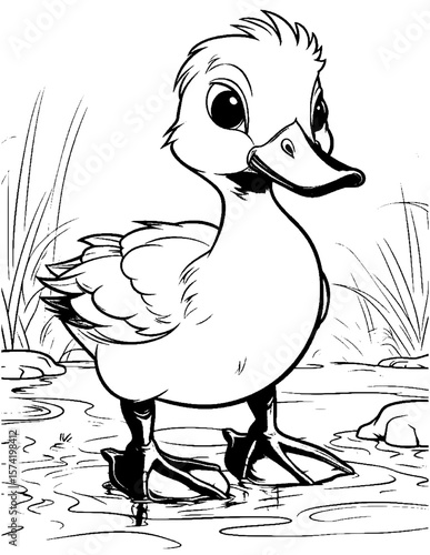 cute duck coloring pages