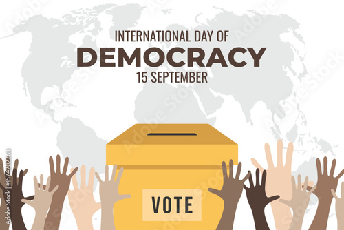International day of democracy on September 15. Vote illustration vector.