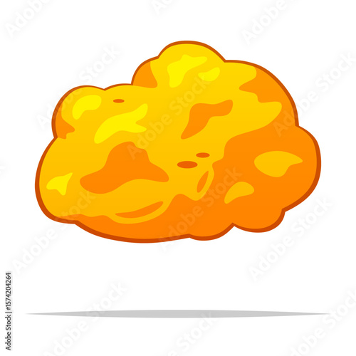 Yellow body fat vector isolated illustration