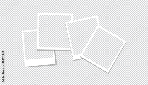 Polaroid frames realistic photo templates with shadows. collage, collage templates, birthday collage, collage art
