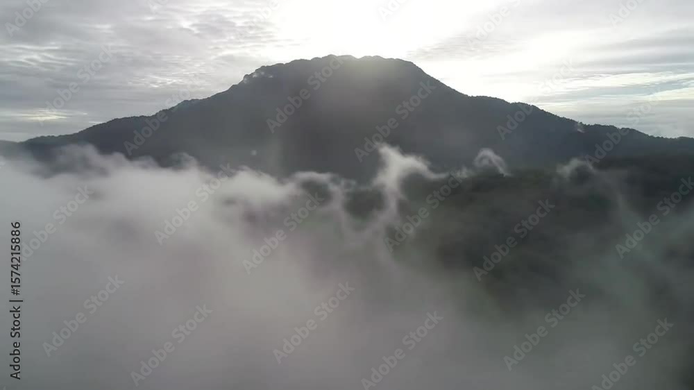 Misty mountain peak Misty mountain peak