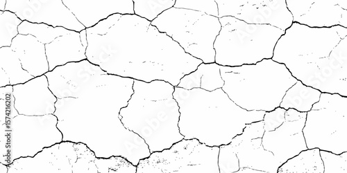 white textured wall with cracks and brick foundation, creating a distressed and some dark spots, textured appearance. it looks aged