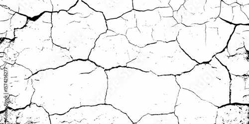 white textured wall with cracks and brick foundation, creating a distressed and some dark spots, textured appearance. it looks aged