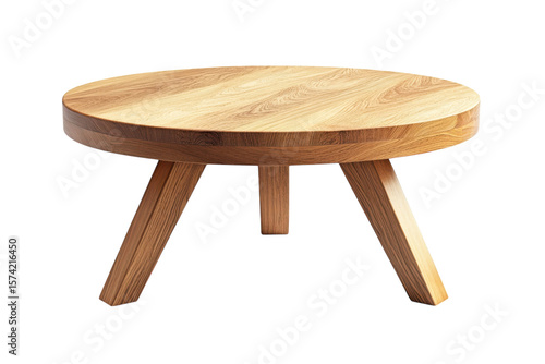 Round wood side table handcrafted furniture design minimal decor wooden stool modern style home