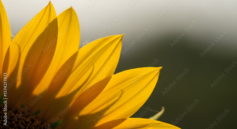 Obraz premium Radiant Sunflower Petals A Close-Up of Nature's Golden Beauty