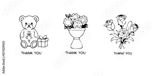 Extensive Collection of Flower Bouquet Service Line Icons Floral Arrangements Delivery and Occasions Perfect for Web Design and Print on transparent background