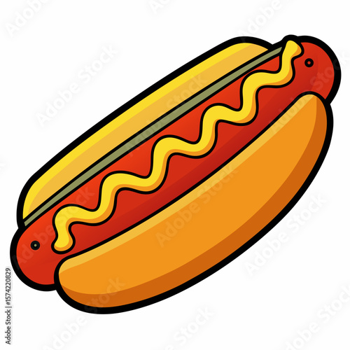 hot dog vector illustration