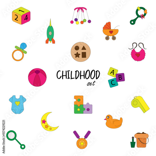 Childhood Set illustration
