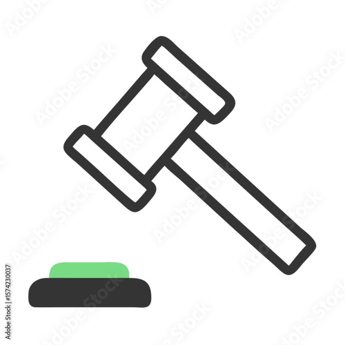 Vector illustration of a sharp metal hammer, nail, and nail file tool
