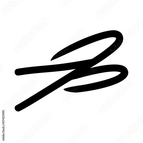 Abstract Swirl Brush Stroke Design graphic